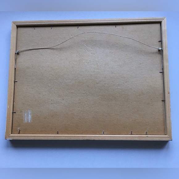 1950's D.A.C. Framed Florence Kroger Print Baby & Kitten "Wake Up Time" - Picture 5 of 10